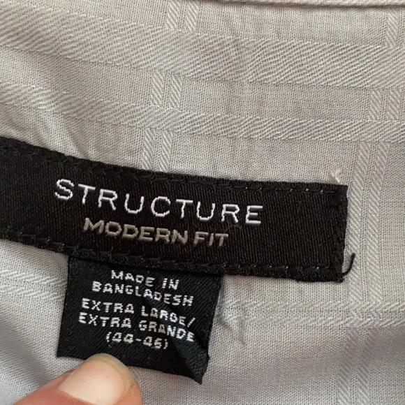 Structure Modern Fit XL Long Sleeve Grey Shirt - Picture 5 of 8